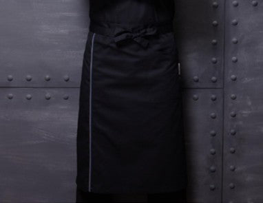 Black Skirt Apron - Blue Stripe