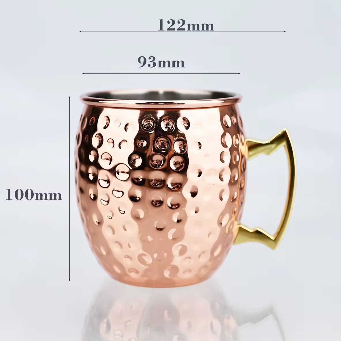 COPPER MULE MUG - HAMMERED STYLE
